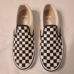 Vans PRO Checkerboard Slip-On Sneakers - Black & White. Like Brand NEW.